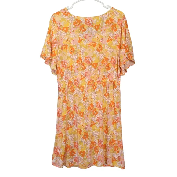 Rewind Orange Floral Dress - Picture 2 of 11